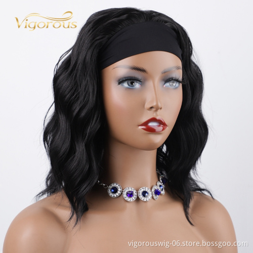 2020 New Designer Afro Spring Headwrap Pre Plucked Multifunctional Synthetic Custom Afro Kinky Curly Headband Wig